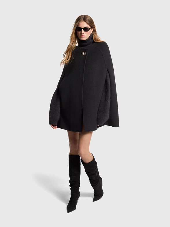 Wool-blend cape - 1