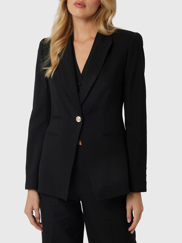 DANIELLE single-breasted cotton blazer - 4