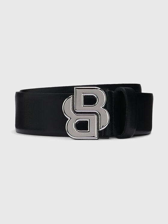 Leather belt with accent buckle  - 1
