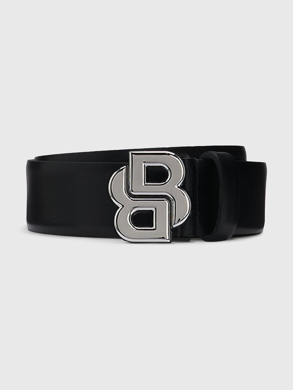 Leather belt with accent buckle  - 1