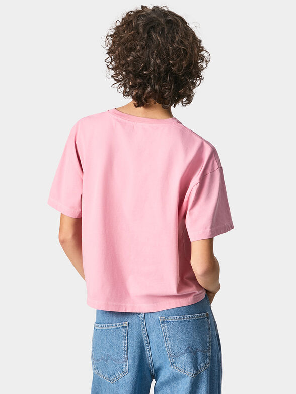 Light blue T-shirt NINA with logo detail - 3