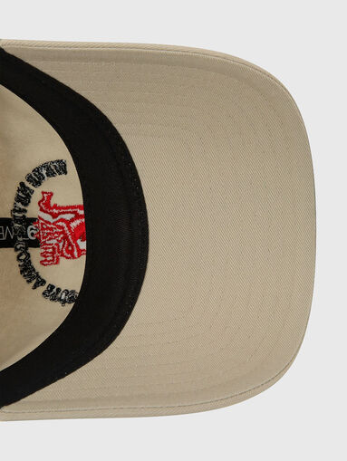 Hat with peak in ecru - 5