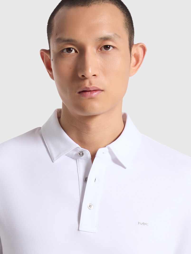 Cotton polo shirt with logo detail - 3
