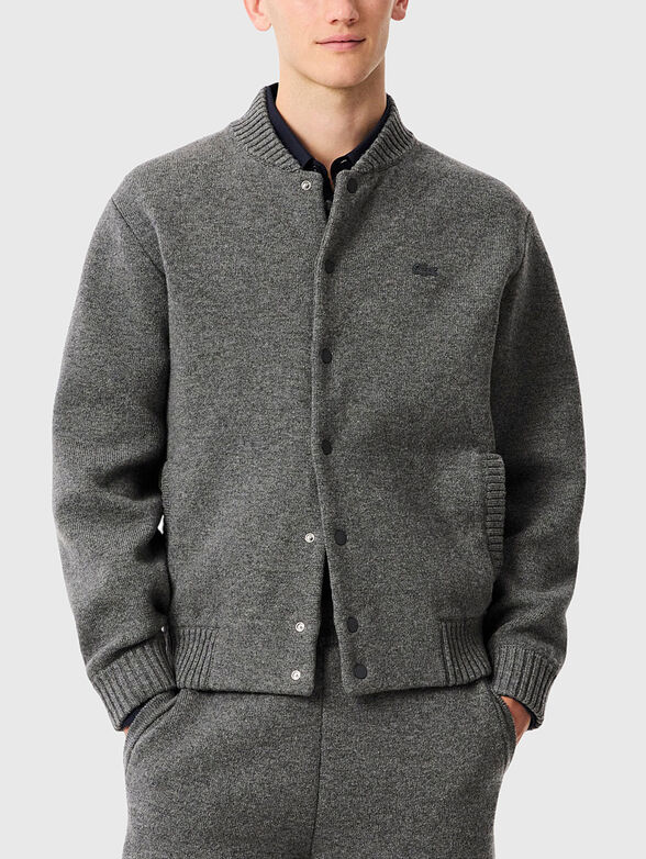 Merino wool jersey bomber jacket - 1