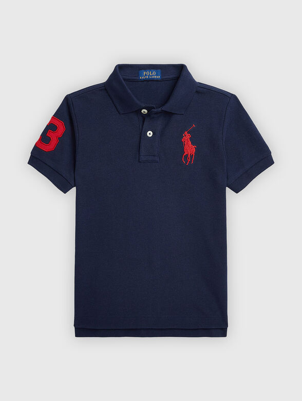 Polo shirt with contrast logo - 1