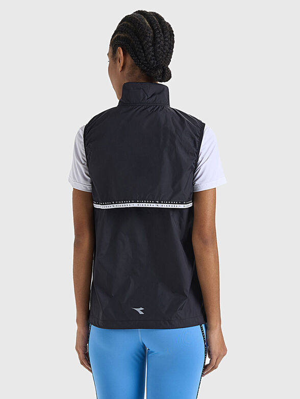 Black sports vest with logo detail - 2