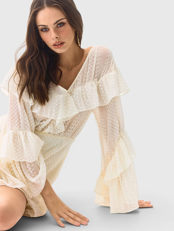 LAURENCE mini dress with V-neck - 4