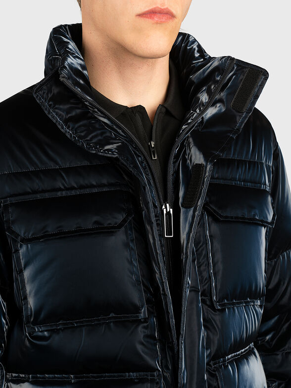Down jacket in blue color - 4