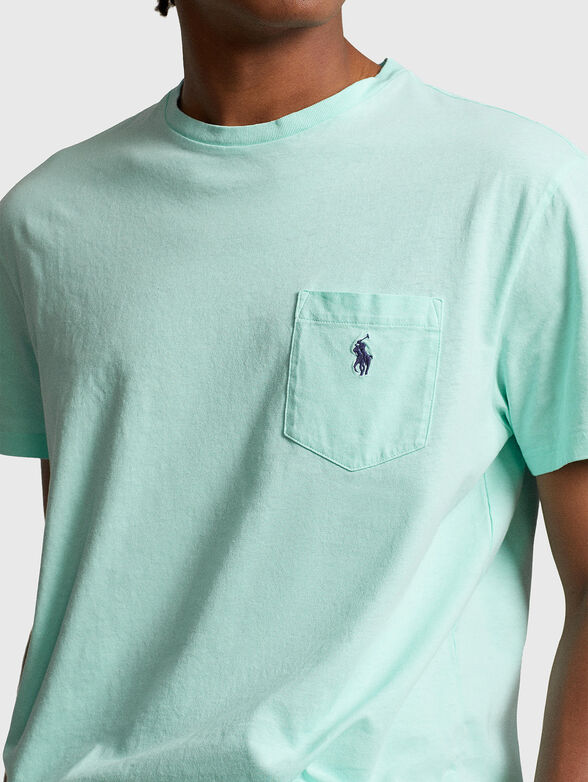 Cotton blend T-shirt with contrasting logo - 4