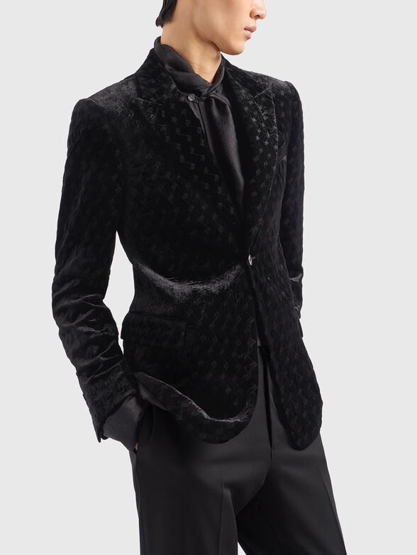 Slim fit jacquard blazer - 3