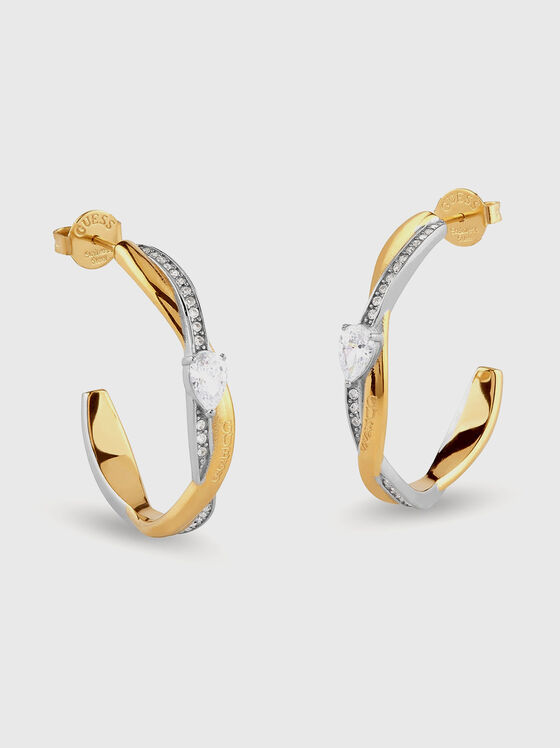 Обеци MULTI TWIST с кристали - 1