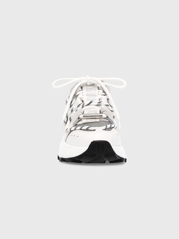 TAZMANIA white sneakers with brown details - 4