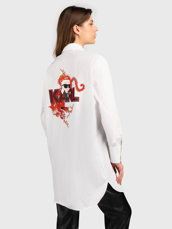 IKONIK long shirt with print on the back - 1