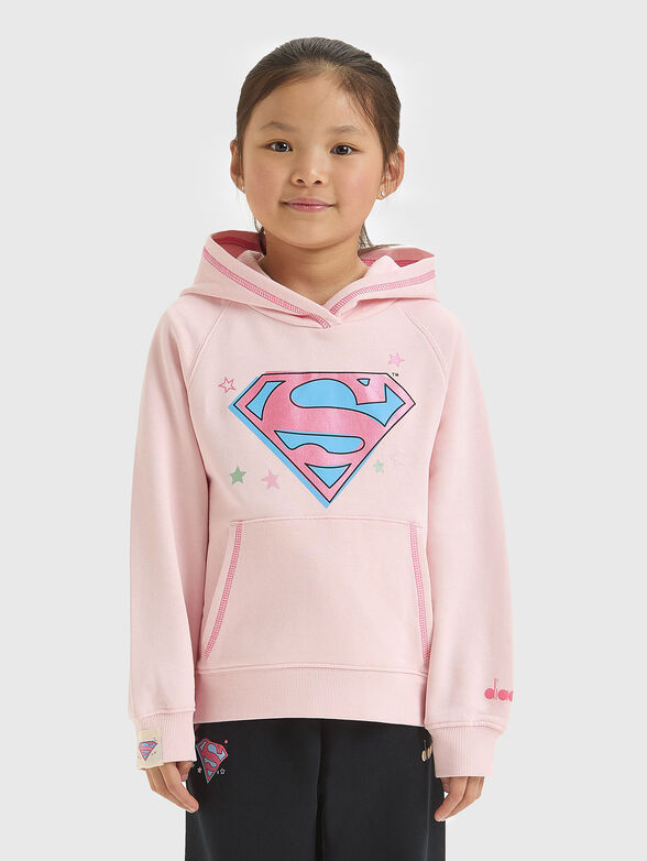 SUPERHEROES black sweatshirt with logo  - 1
