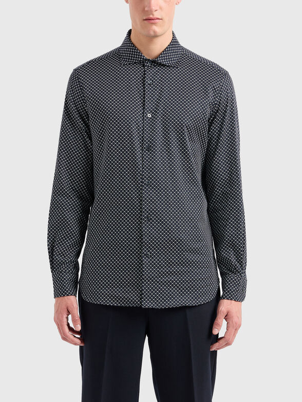 Shirt with monogram micro print - 1