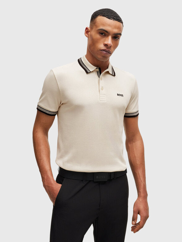 PADDY short sleeved polo shirt in ecru - 1
