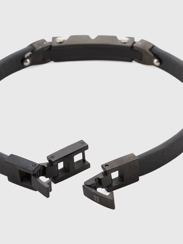 Black leather bracelet - 2