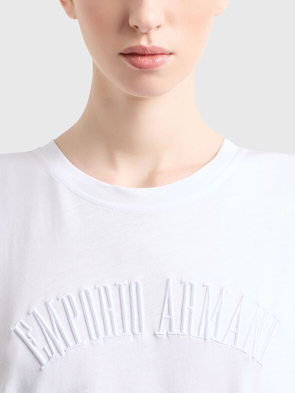 T-shirt with logo embroidery - 4