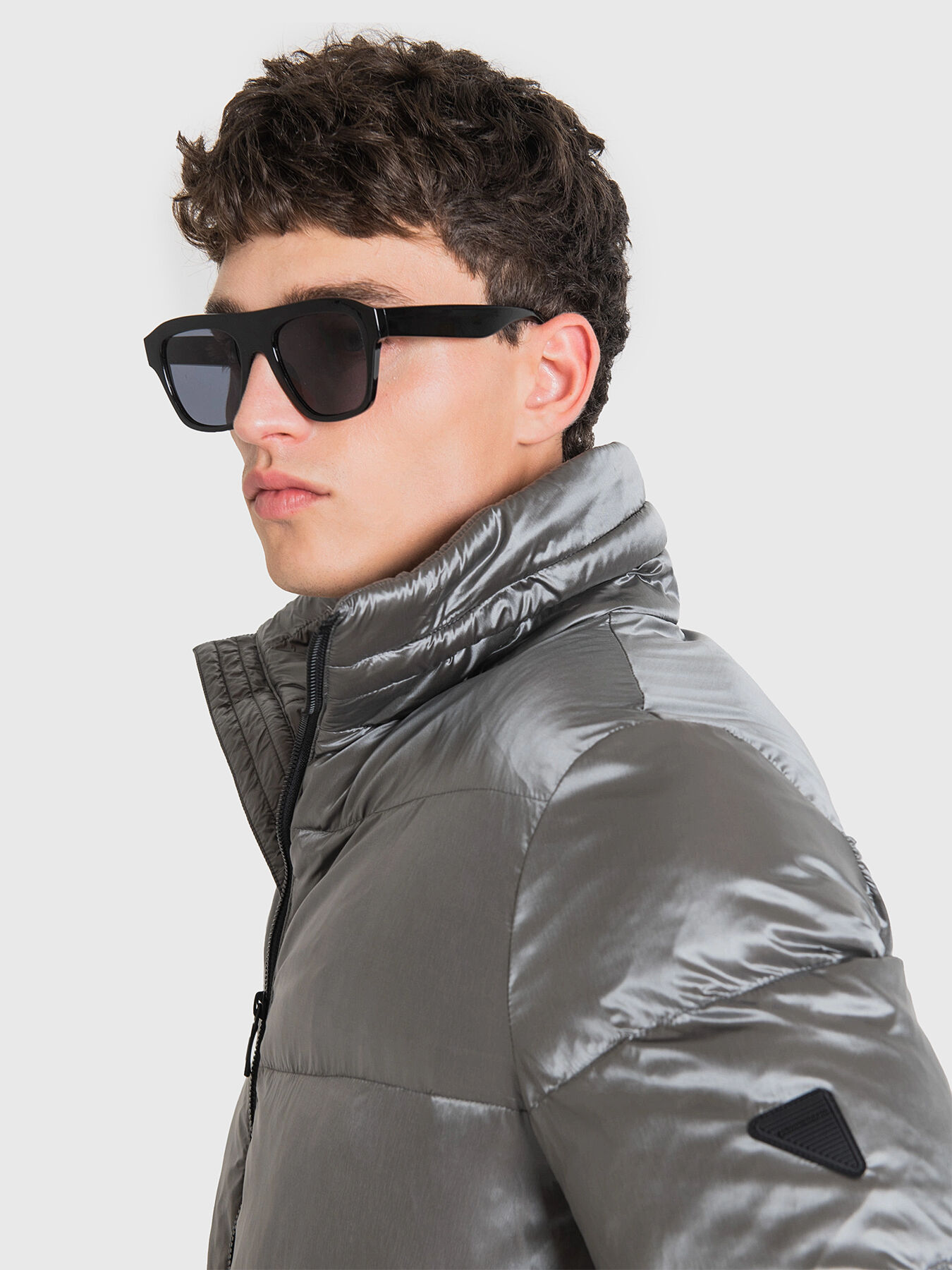Padded jacket in silver grey colour brand ANTONY MORATO Globalbrandsstore en
