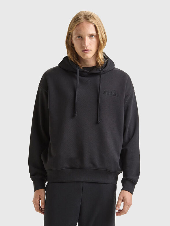 Unisex black sweatshirt with logo - 2