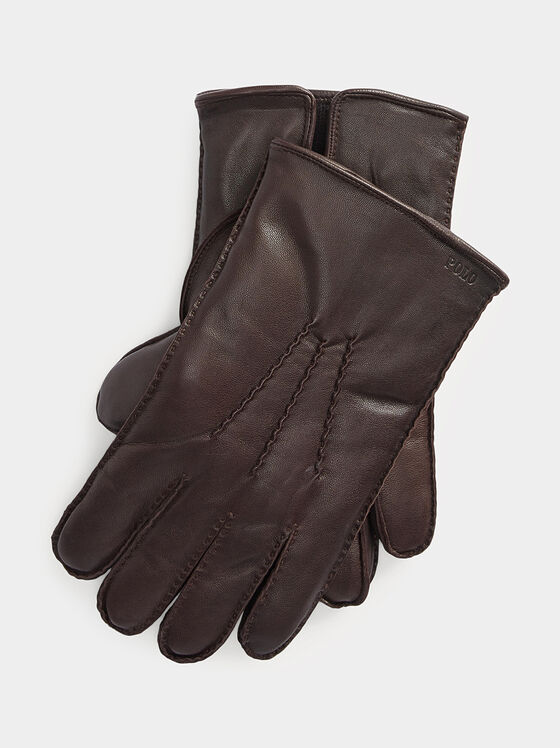 Кафяви кожени ръкавици - 1