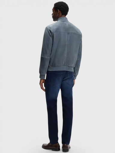 Suede jacket with logo detail - 3