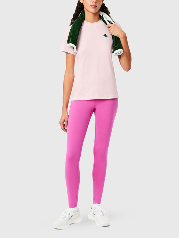 T-shirt is pink color with logo - 2