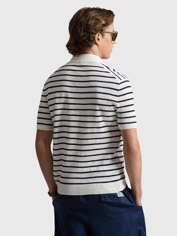 Striped short-sleeve polo shirt - 3