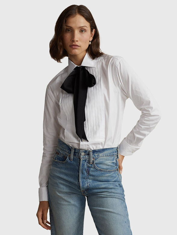 White shirt with ribbon - 1