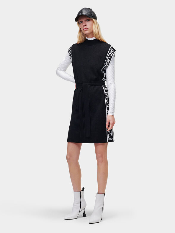 Sleeveless knit dress with logo detail brand Karl Lagerfeld   Globalbrandsstore.com/en
