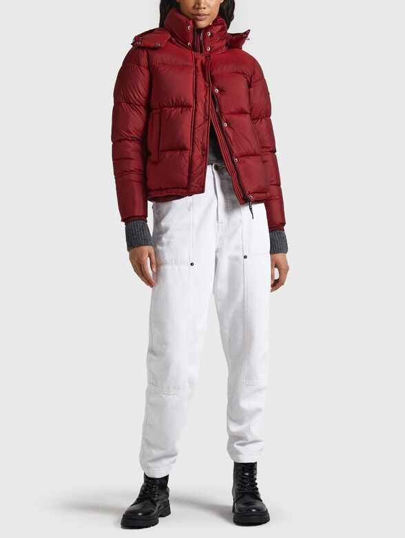 MORGAN down jacket with logo accent - 2