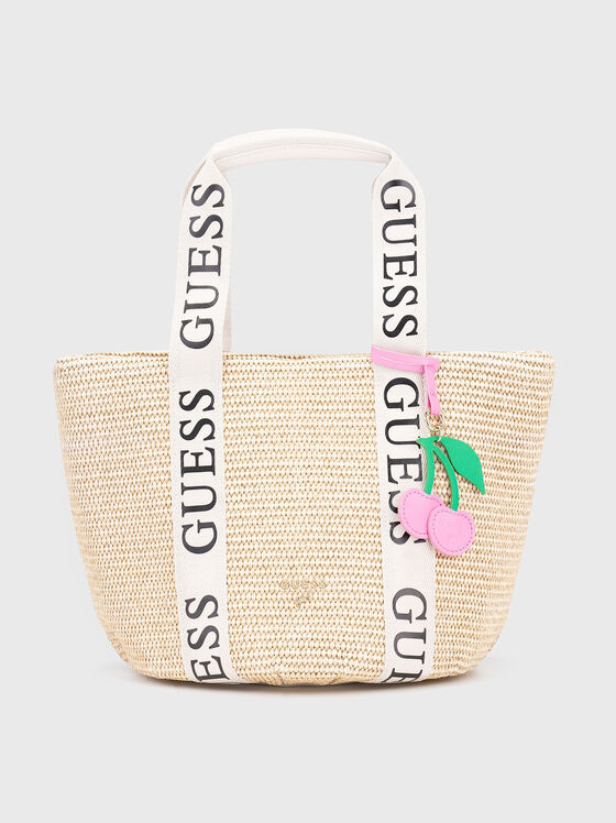 Плетена чанта с акцентно лого - 1