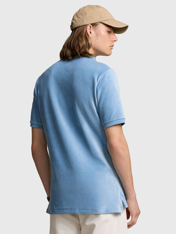 Blue corduroy polo shirt - 2