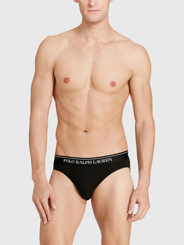 Set of three pairs of briefs with logo details - 4