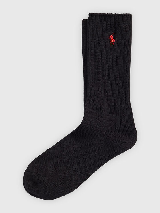Чорапи COLOR SHOP с контрастна лого бродерия - 1
