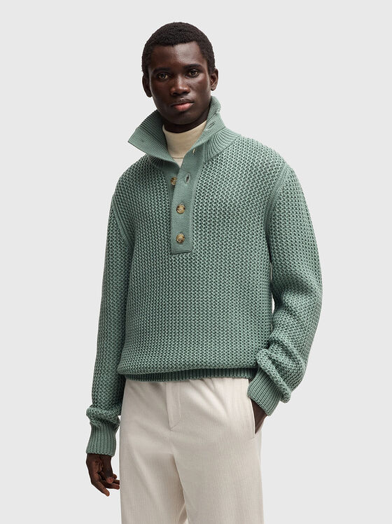 Вълнен пуловер C-EMAXIMO с копчета - 1