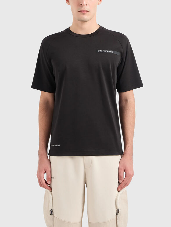 T-shirt with rubberized logo accent - 1