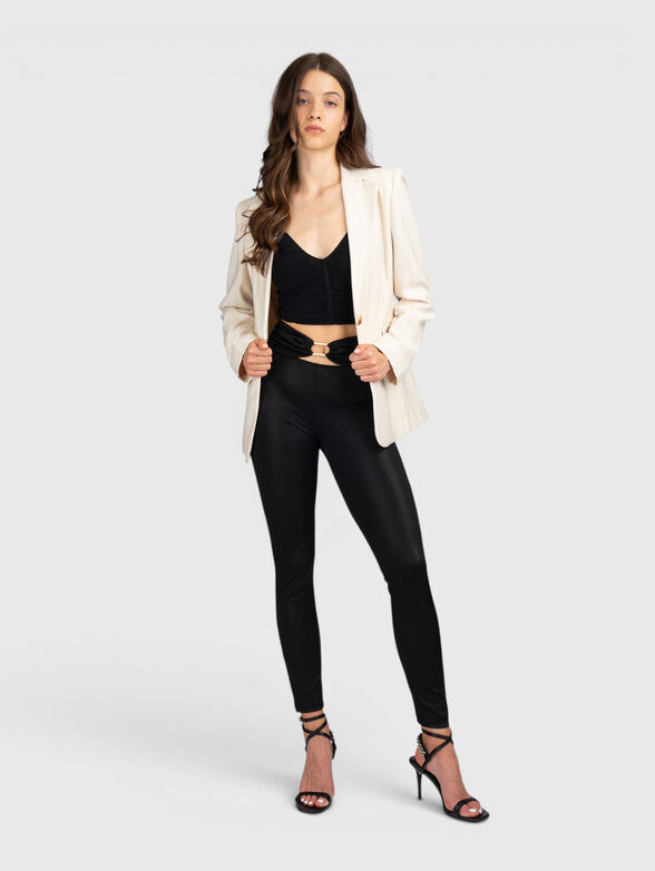 Striped jacket with a single-breasted closure - 2