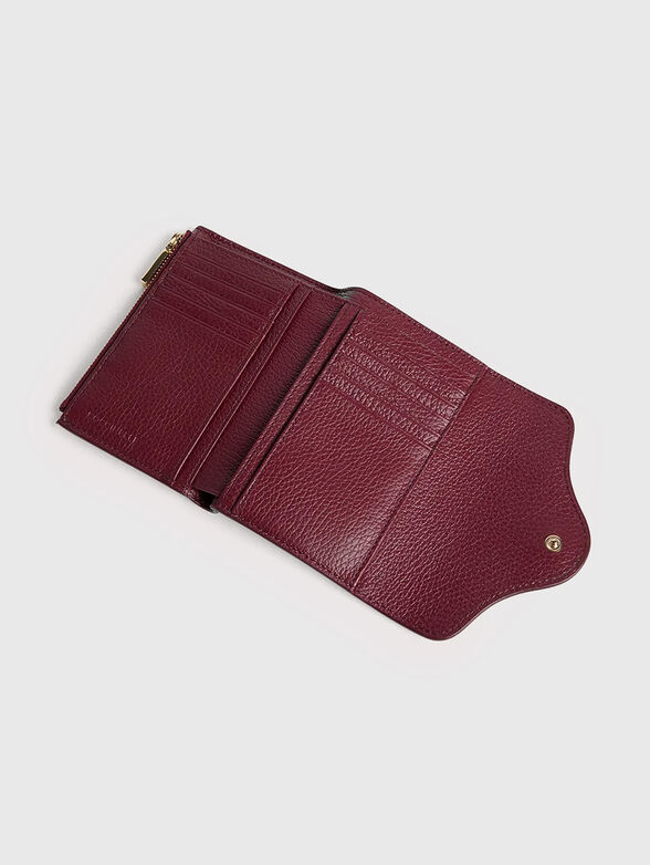 Leather wallet with logo - 3