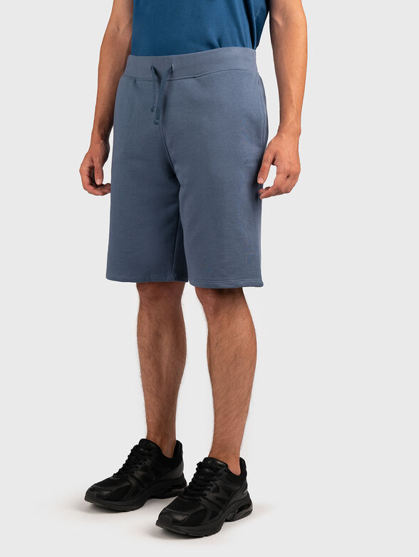 Shorts with logo accent in black - 1