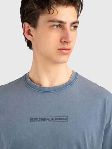 Cotton T-shirt with accent back - 4