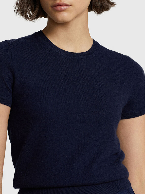 Cashmere sweater with short sleeves - 4