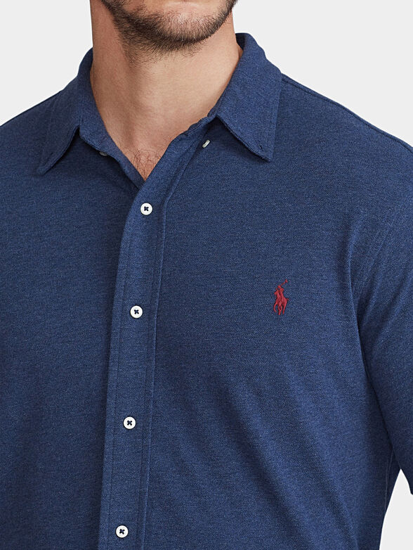 Cotton shirt with logo - 4