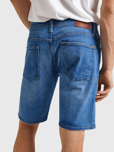 Denim shorts with washed effect - 3