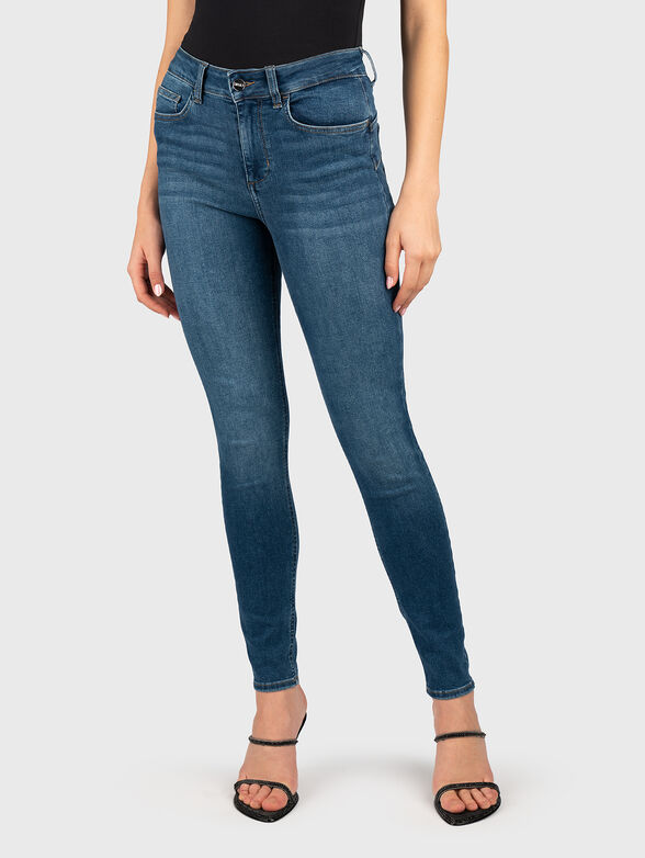 Slim jeans with rhinestones - 1