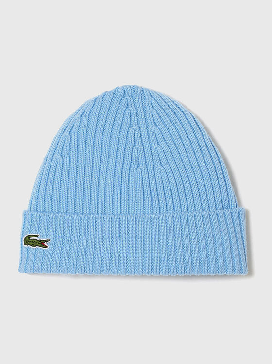 Унисекс светлосиня шапка от вълна - 1