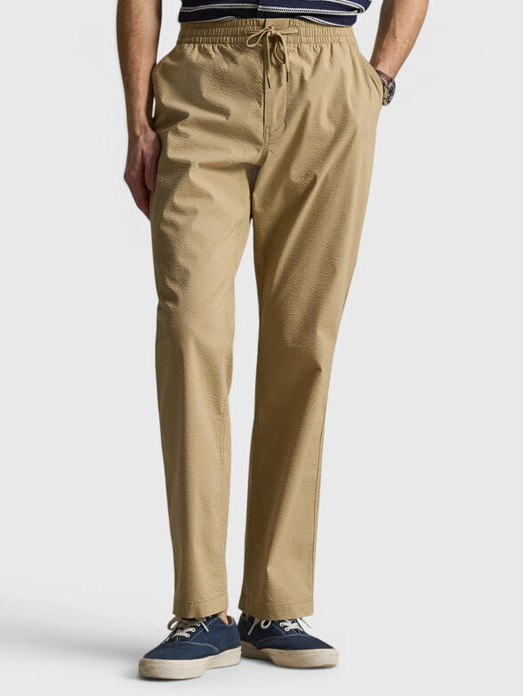 Cotton-blend trousers  - 1