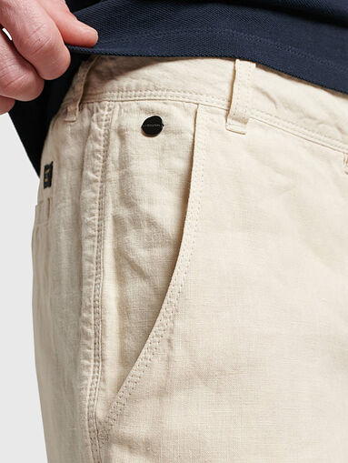 STUDIOS blue linen shorts - 3