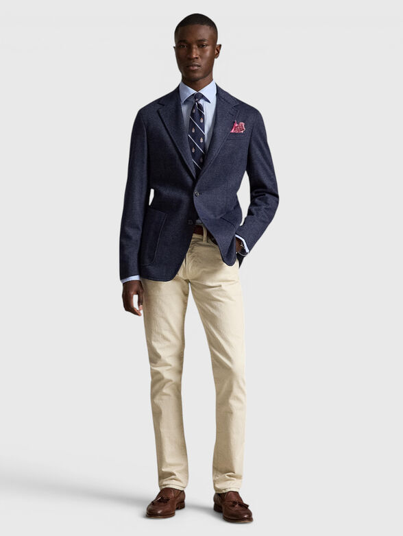 Single-breasted jacket with a herringbone pattern - 2