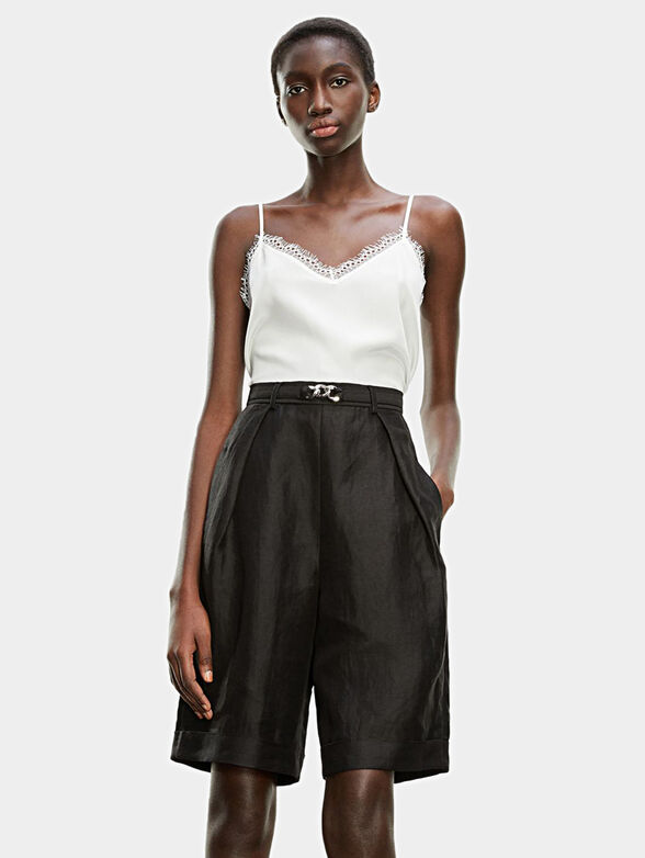 Linen bermuda shorts - 1